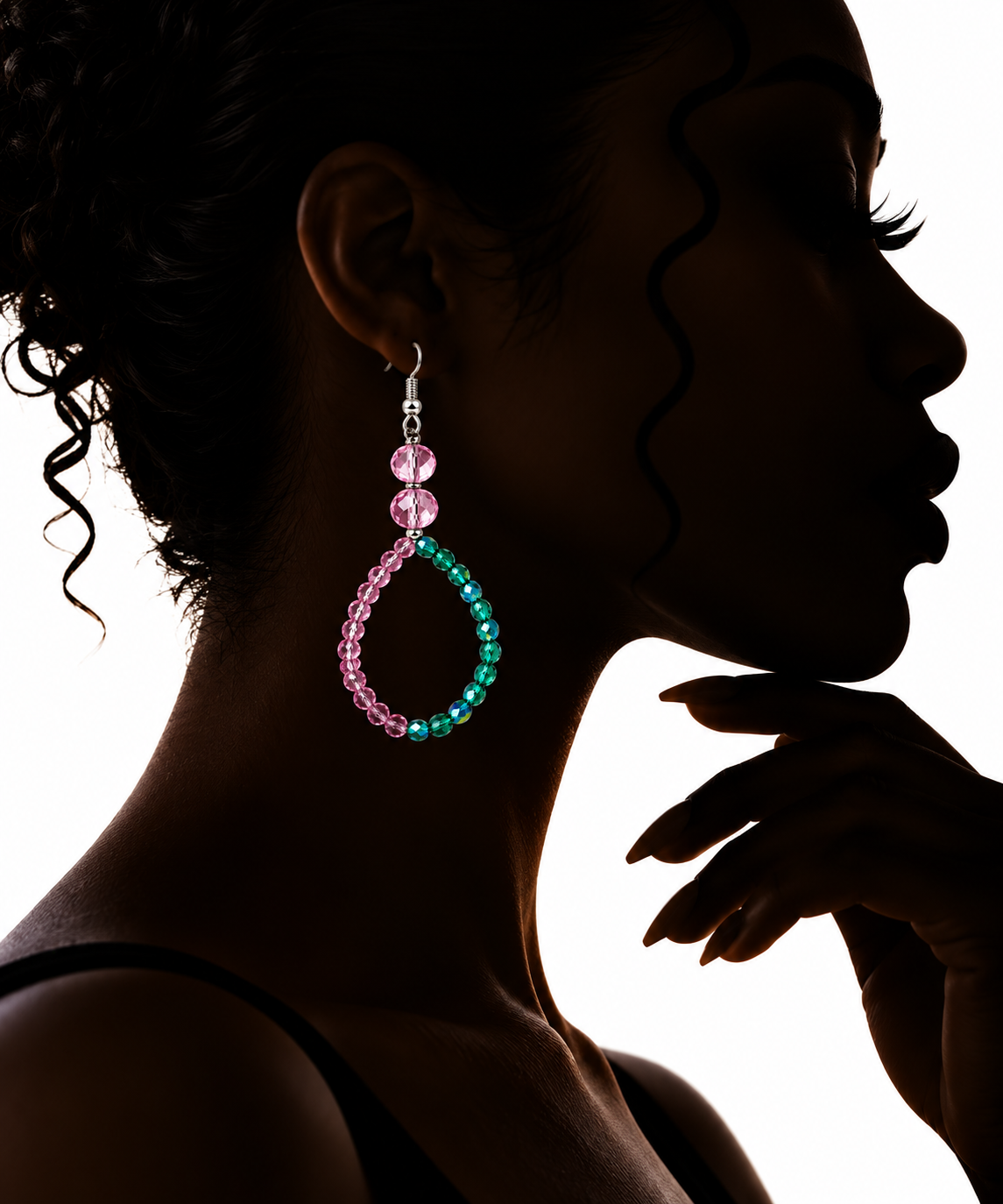 Pink/Green Earring