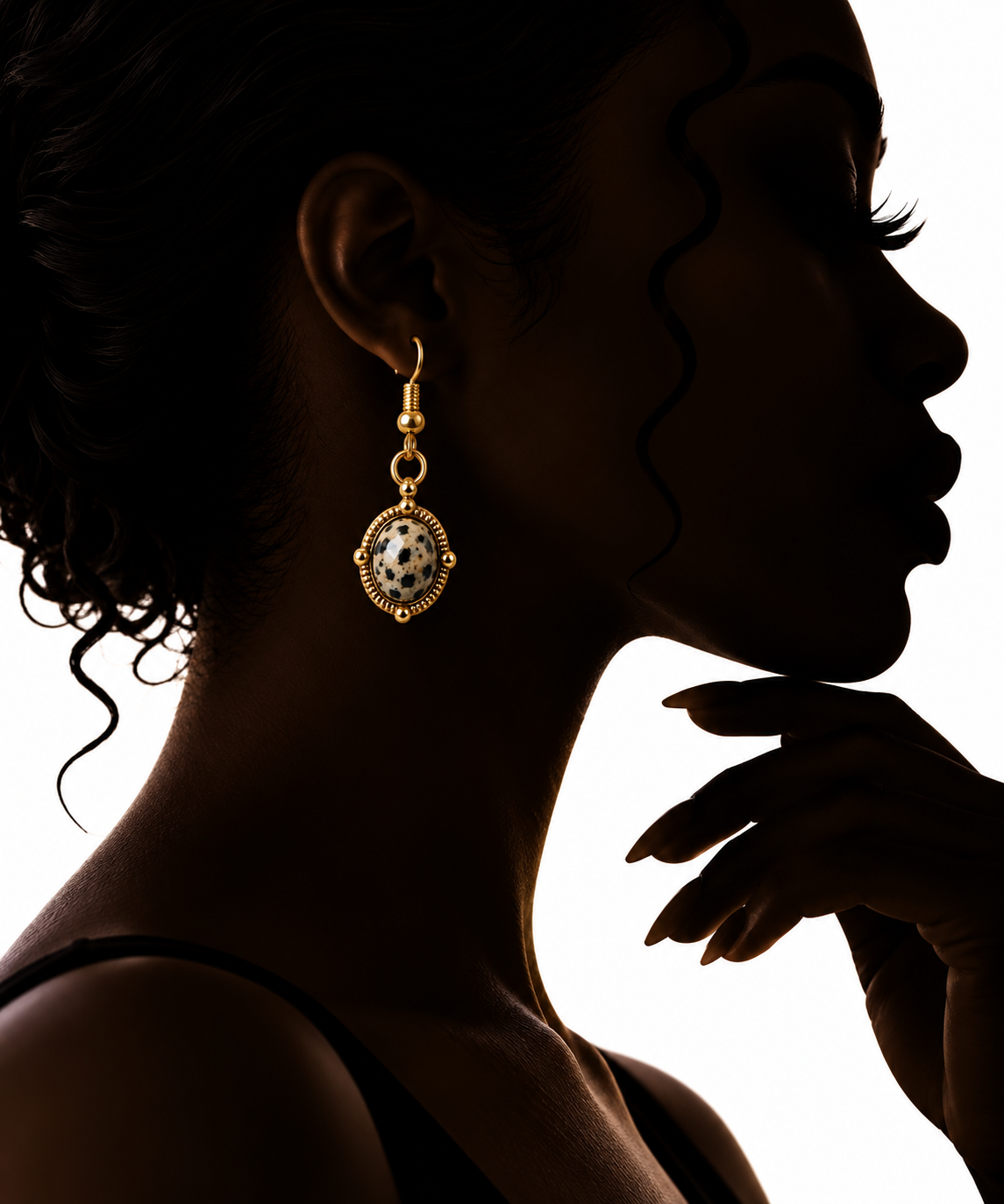 Dalmatian Drop Earrings