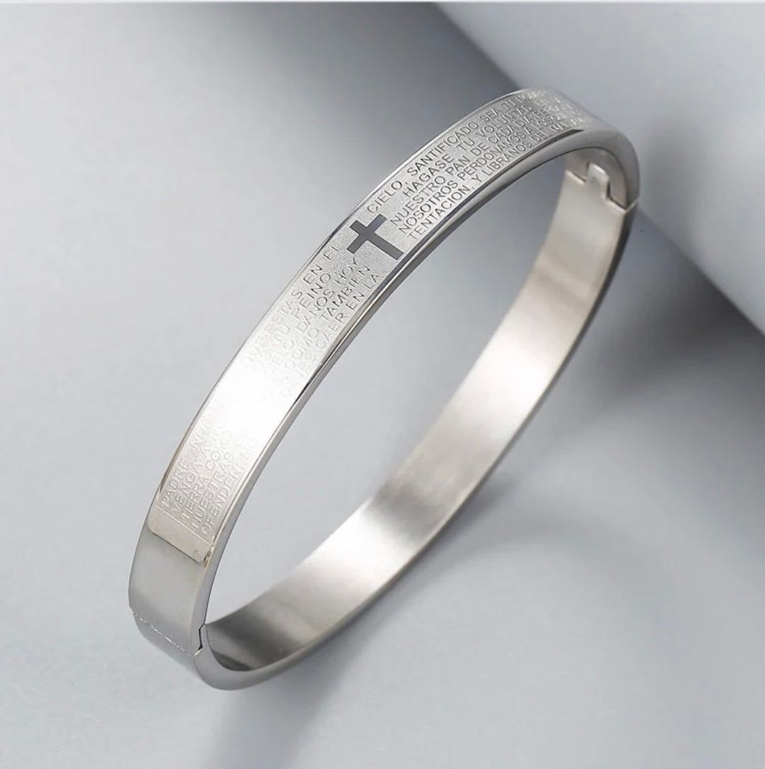 Cross (The Lord's Prayer/Spanish) Bangle