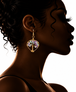 Fluorite Haze Earring