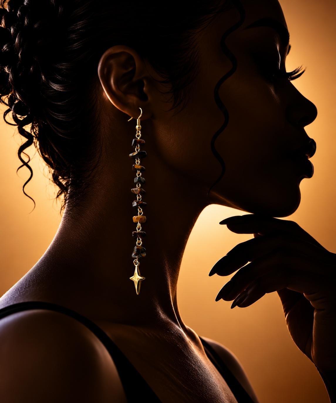 Tiger Eye Earring