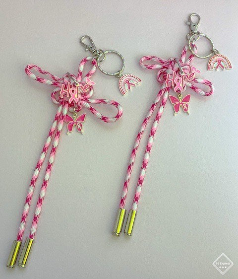 Fortune Knot-Breast Cancer Awareness Bagcharm