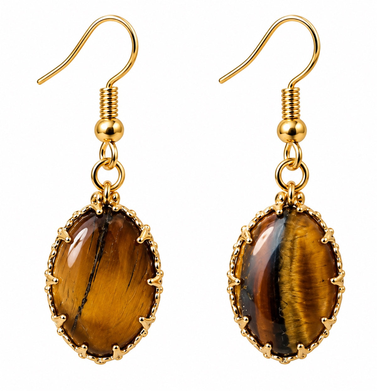 Tiger Eye Drop Earrings
