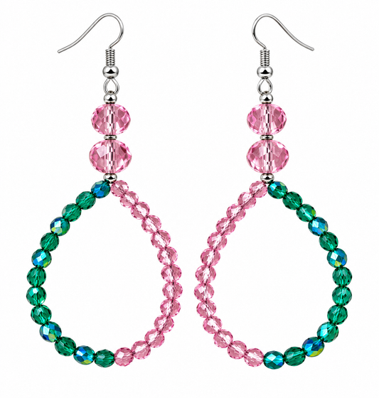 Pink/Green Earring