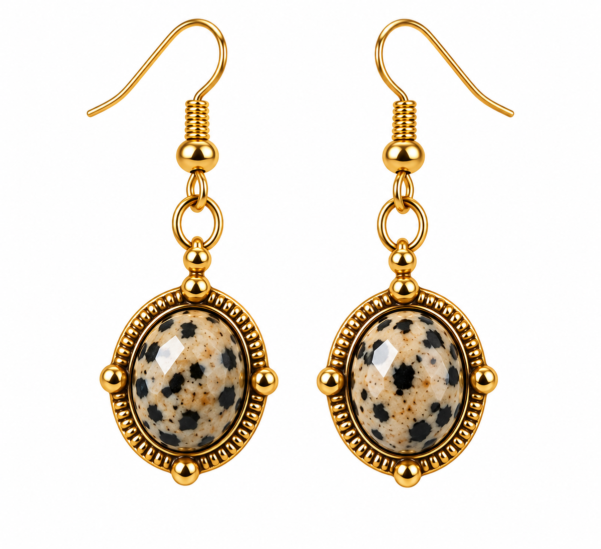 Dalmatian Drop Earrings