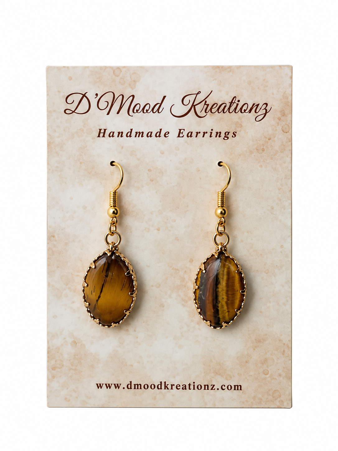 Tiger Eye Drop Earrings