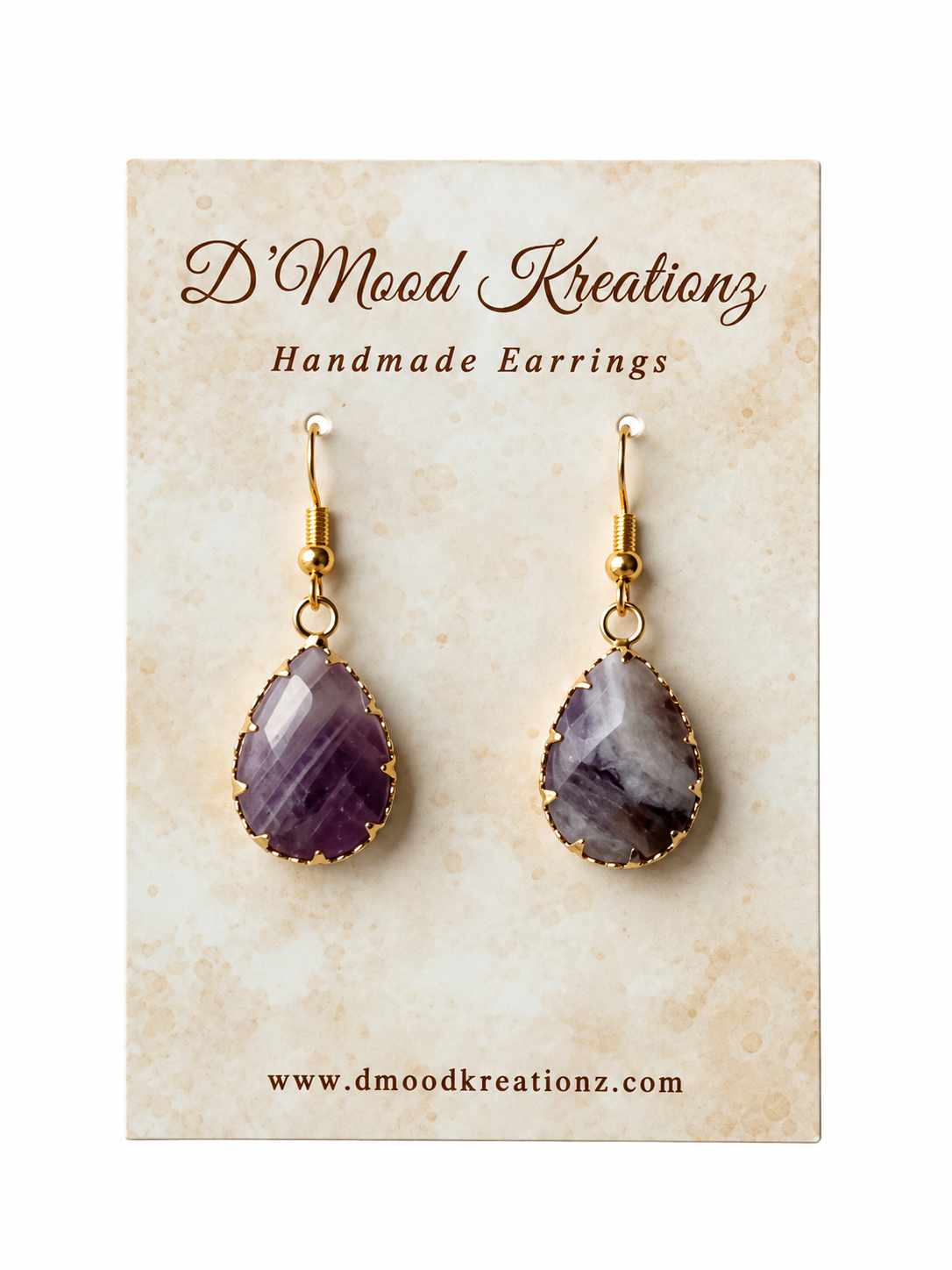Amethyst Drop Earring