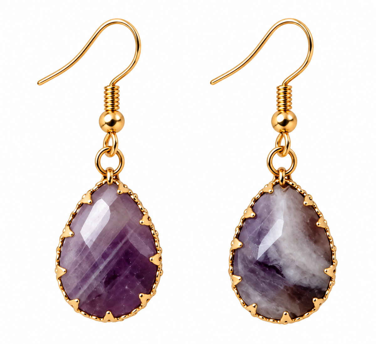 Amethyst Drop Earring