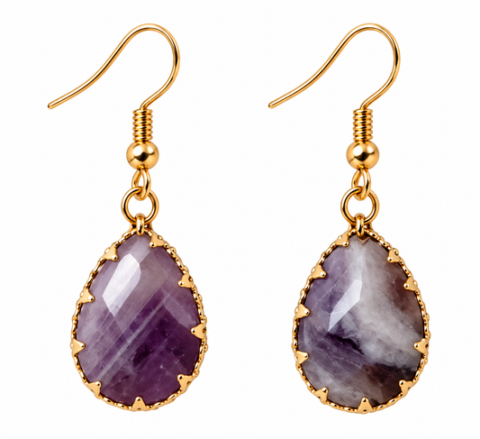 Amethyst Drop Earring