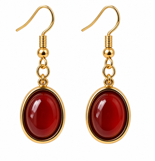 Carnelian Sun Earrings