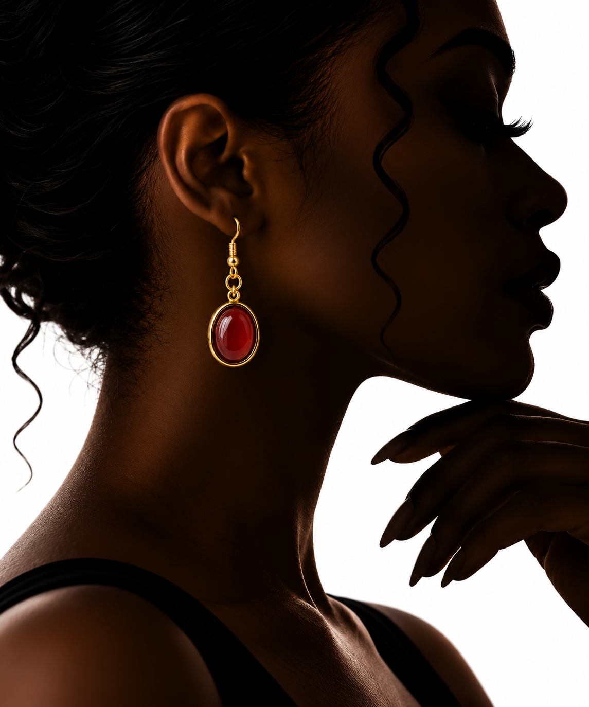 Carnelian Sun Earrings