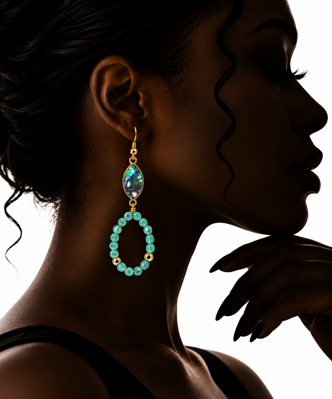 Abalone Drop Earrings