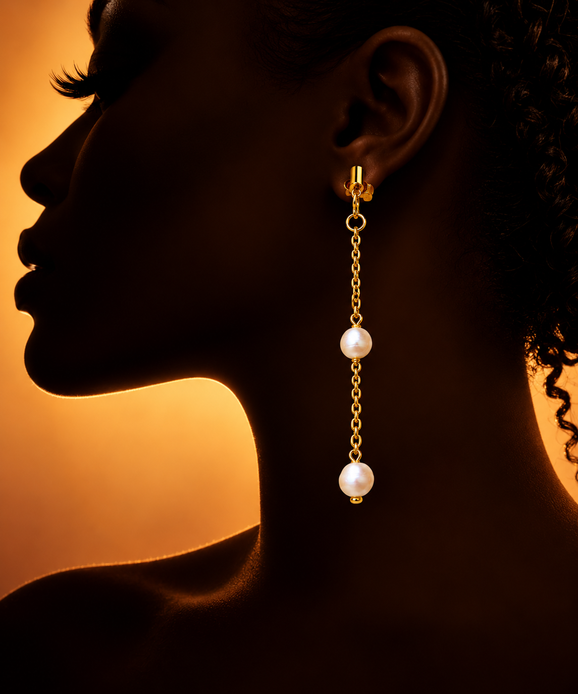 Pearl Drop Earrings/Clip-On