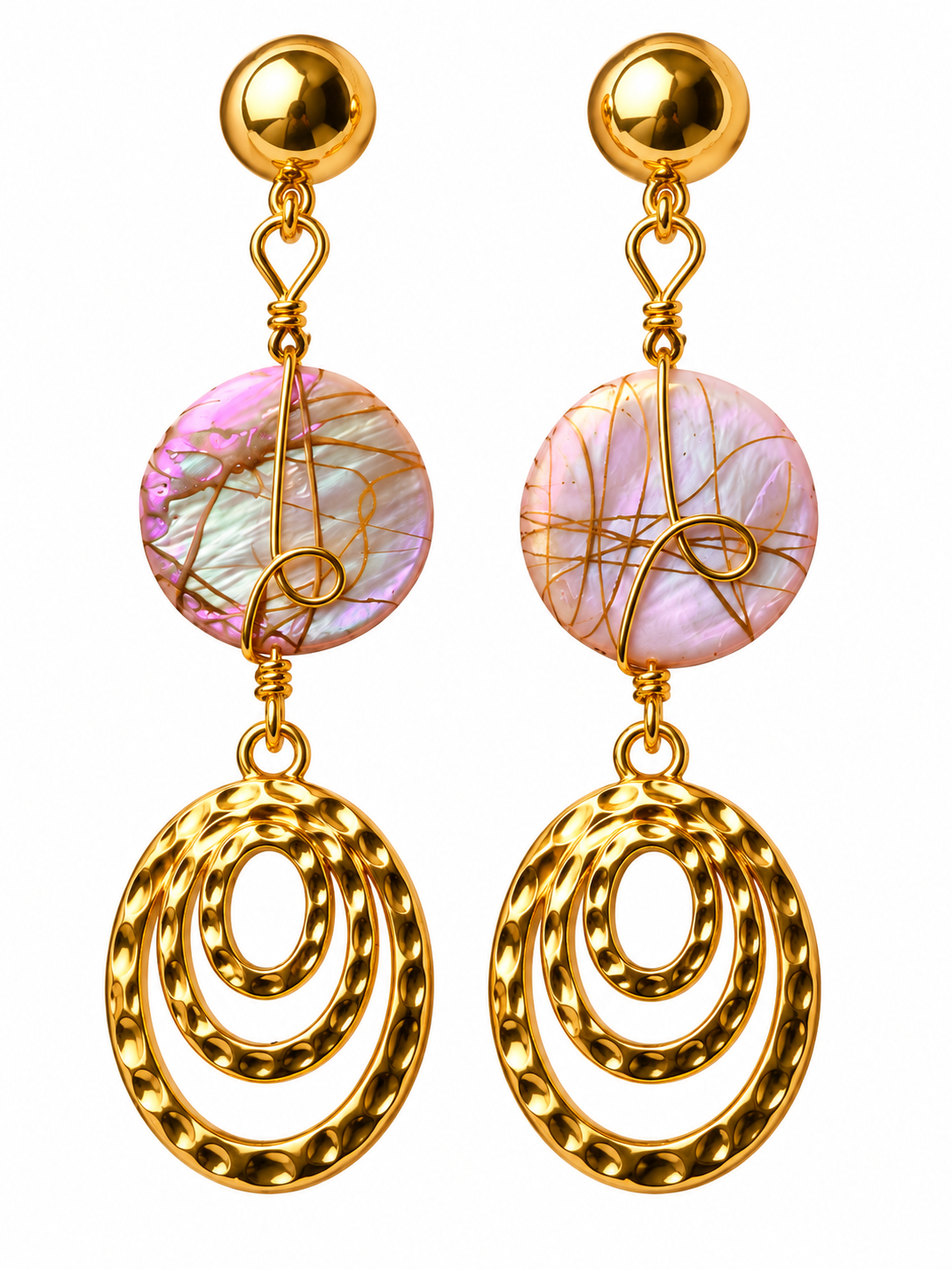 Blush Swirl Earrings