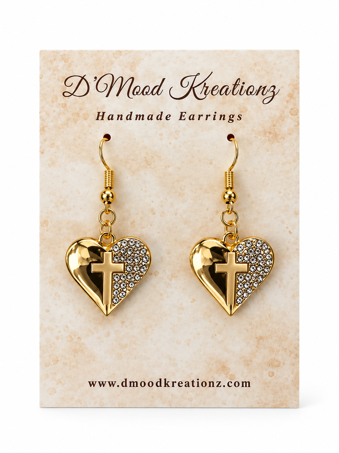Heart Cross Earring