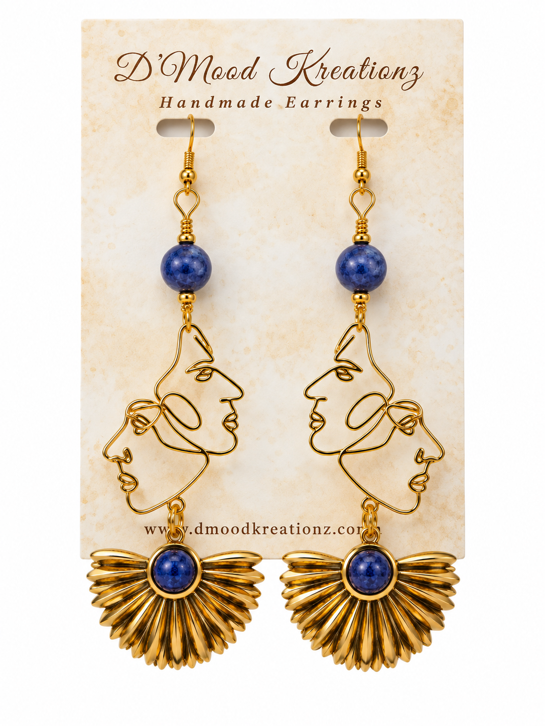 Lapis Flower Earrings