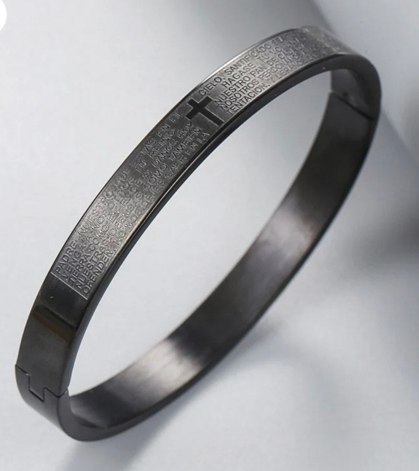 Cross (The Lord's Prayer/Spanish) Bangle