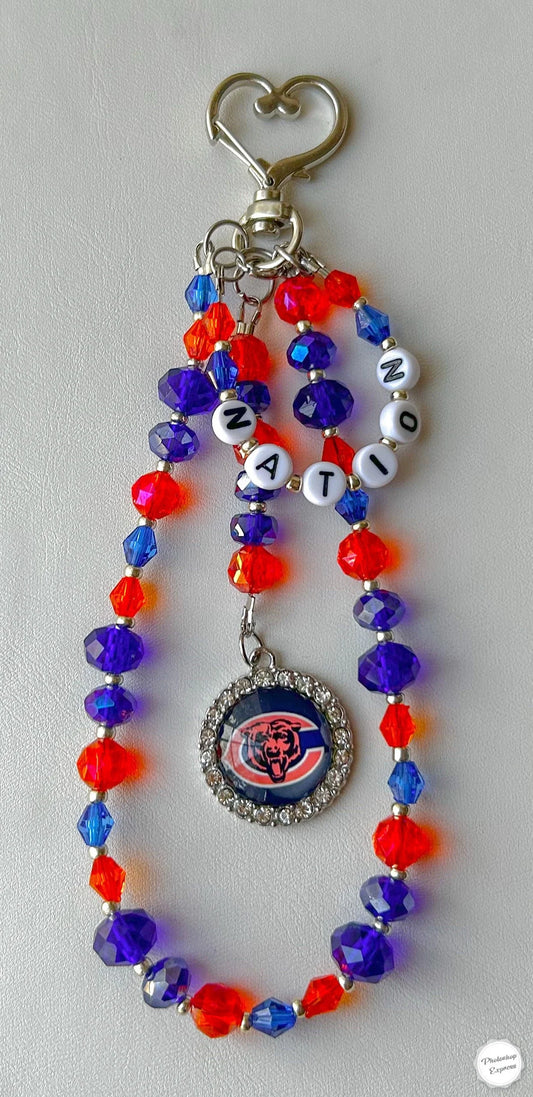 Chicago Nation Beaded keychain